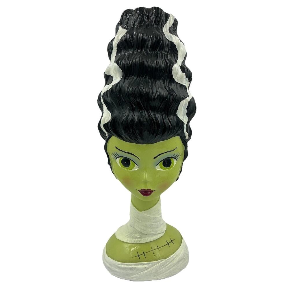 Bride Of Frankenstein Bust 15in Chic Goth Retro Halloween Decor VIRAL NEW